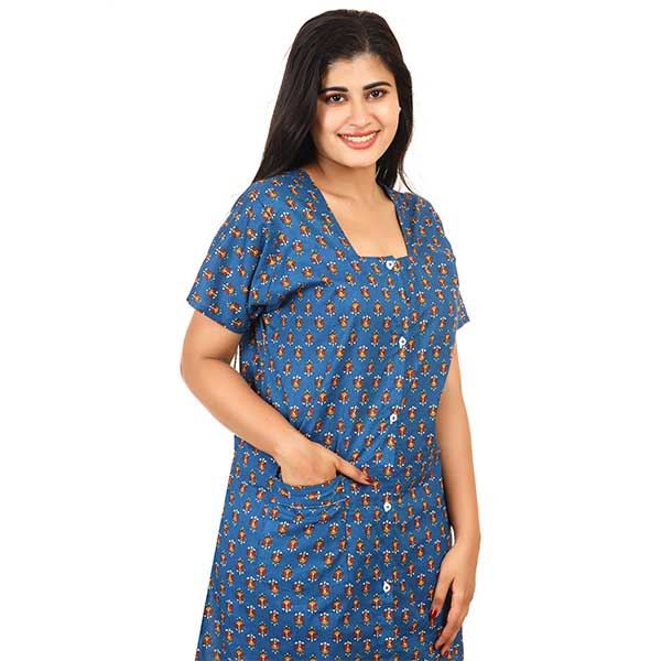 UNIFORM CRAFT - Front open gown dobby checks soft finish ideal for Patient  wear Home healthcare (XXL, Purple) : Amazon.in: Industrial & Scientific