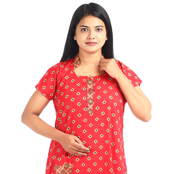 Full hand cotton nighty best sale